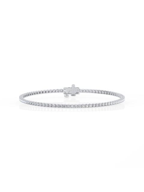 Other Designers Brilliant Diamond 3 Ctw Lab Grown Diamond Tennis Bracelet for Men in Sterling Silver