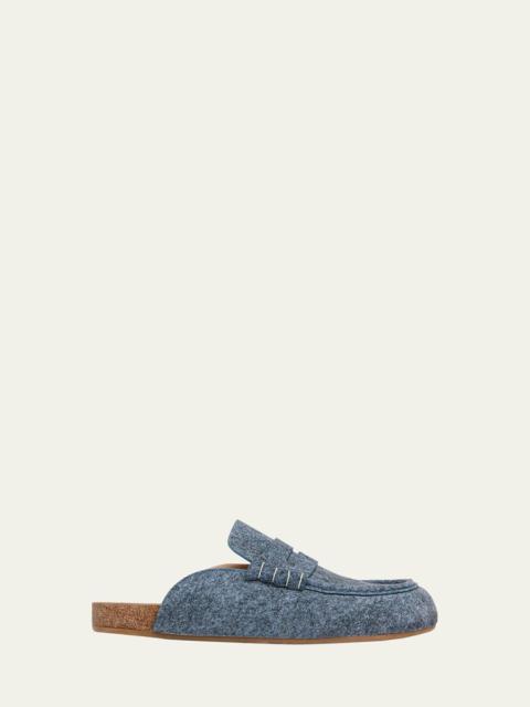 JW Anderson Suede Stitch Loafer Mules