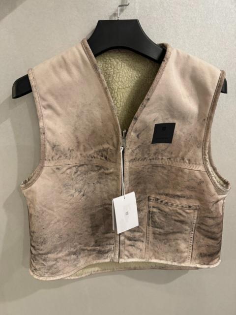 Givenchy Givenchy distressed mud-dyed lambswool vest
