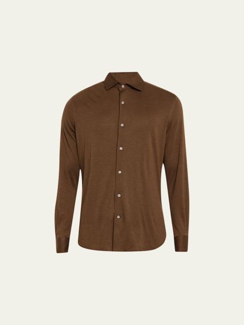Loro Piana Men's Andrew Cashmere-Silk Sport Shirt