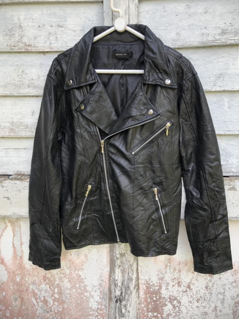 Other Designers Designer - Shimokitazawa Ringo Double Collar Leather Biker Jacket