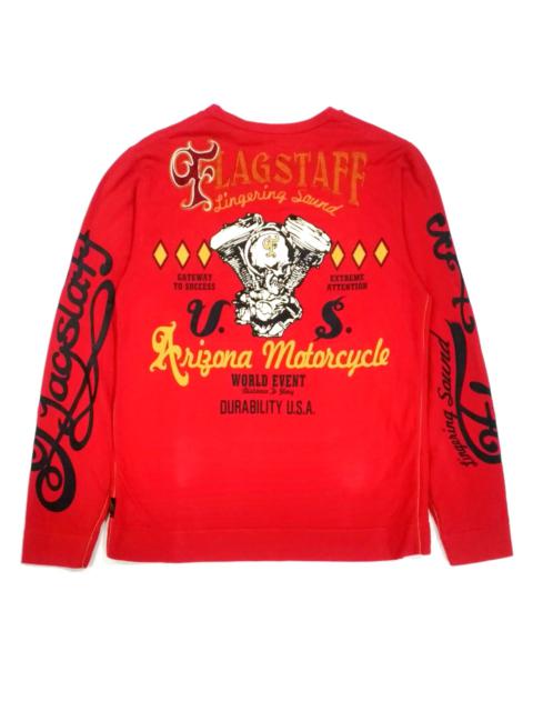 Japanese Brand - RARE! FLAGSTAFF HEAVY EMBROIDERED ROCKABILLY TATTOO STYLE