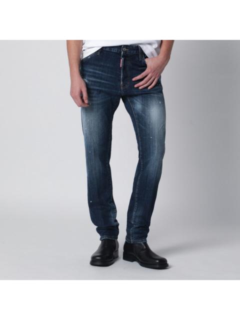 DSQUARED2 Dsquared2 Washed Blue Teddy Jeans With Paint Splatters Men