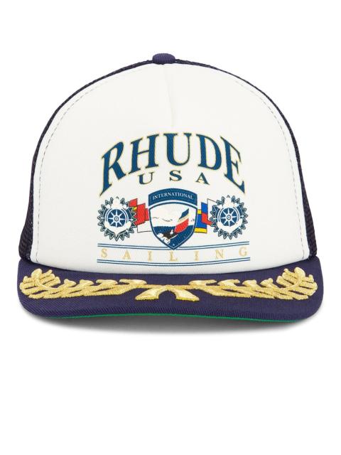 Rhude USA Sailing Icon Trucker Hat