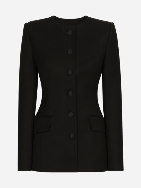 Dolce & Gabbana Single-breasted wool crepe jacket
