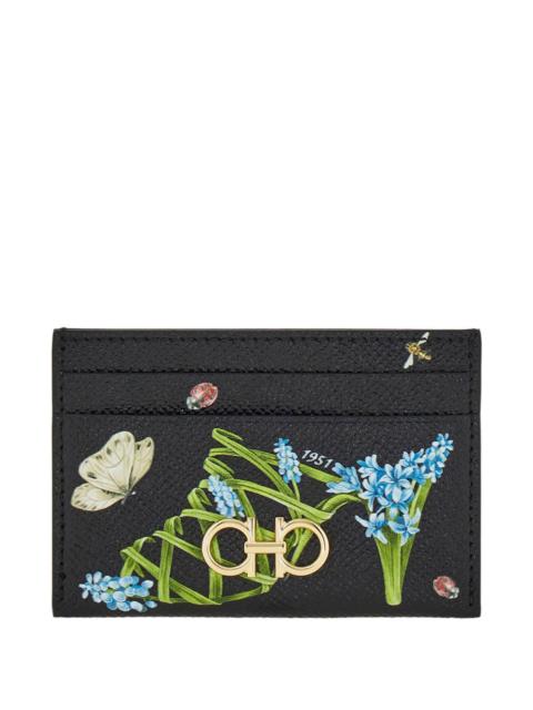 FERRAGAMO Ferragamo Women Gancini Card Holder With Floral Print