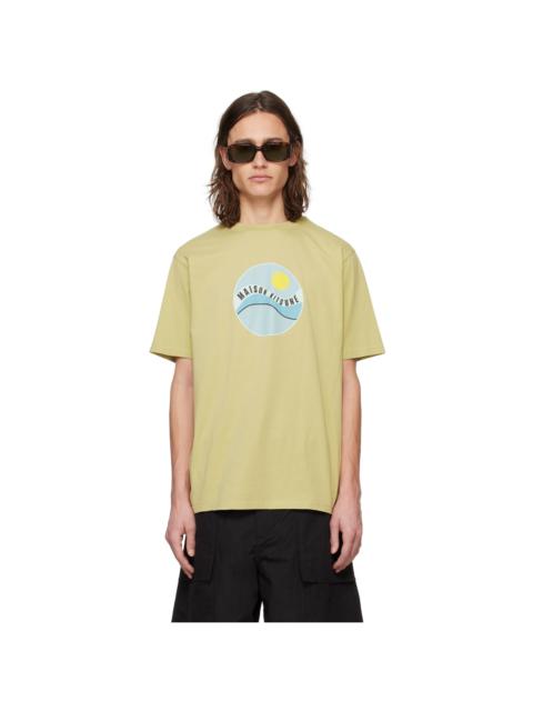 Maison Kitsuné Khaki Pop Wave T-Shirt
