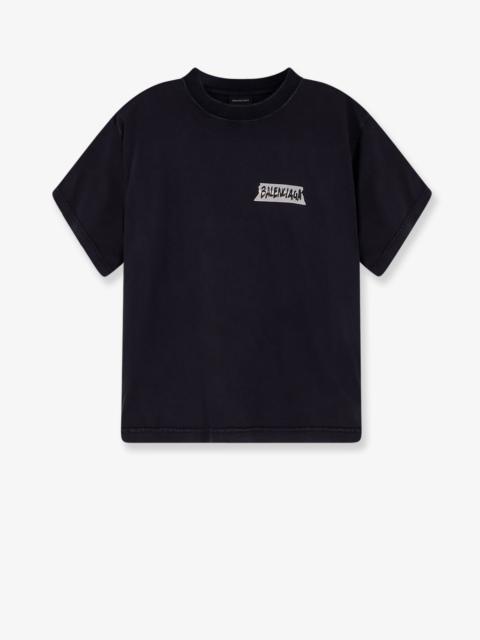BALENCIAGA Balenciaga Used Effect Cotton T-Shirt Black