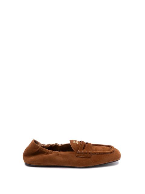 Miu Miu Women Ruches Nappa Leather Loafers