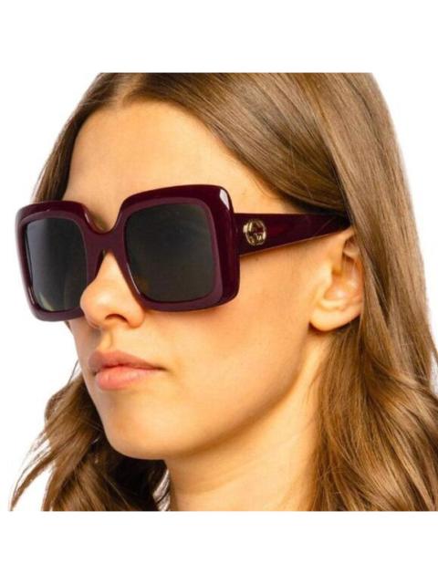 GUCCI SALE! NEW Gucci GG0896S 003 Red Green Square Women Sunglasses