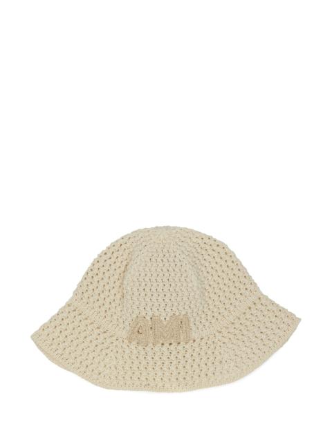 ★AMl PARlS★ AMI UTS075 726 136 PARIS FRANCE Crochet Unisex AMI Paris Ami-patch Bucket Hat | Brown | FARFETCH