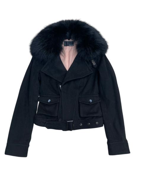 Other Designers Japanese Brand × MOUSSY - Moussy Black Fur Jacket - Cozy & Trendy Outerwear