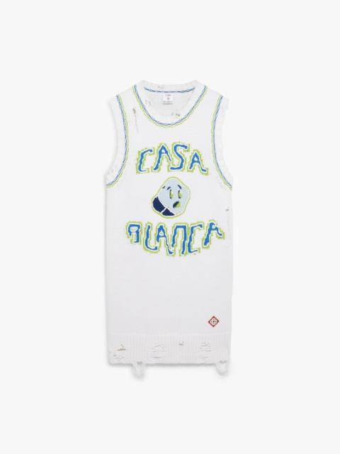 CASABLANCA White Handknitted Mini Tank Dress | Casablanca Paris