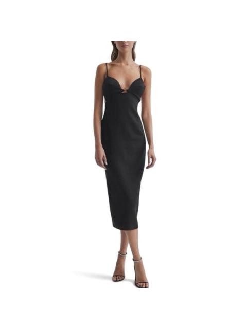 Other Designers NWT Reiss Rochelle Strappy Midi Dress in Black Sz 2 $385