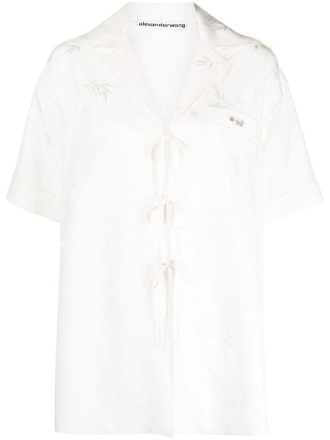Alexander Wang jacquard pajama-style shirt