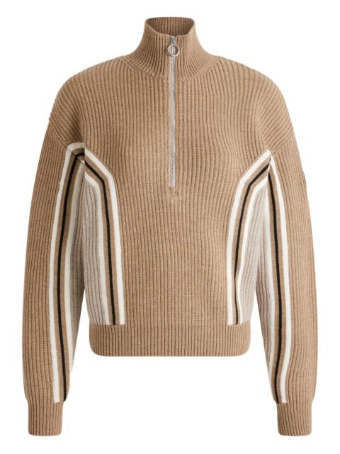 Fusalp ribbed-knit half-zip sweater