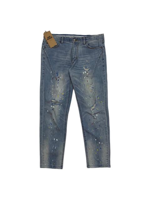 NUMBER (N)INE Number Nine Paint Splatter Distressed Jeans