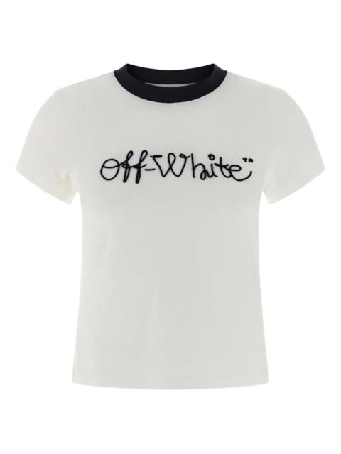 Off-White Off White Women Script T-Shirt With Embroidery