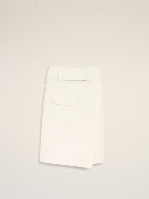AMI Paris WHITE COTTON WRAP SKIRT