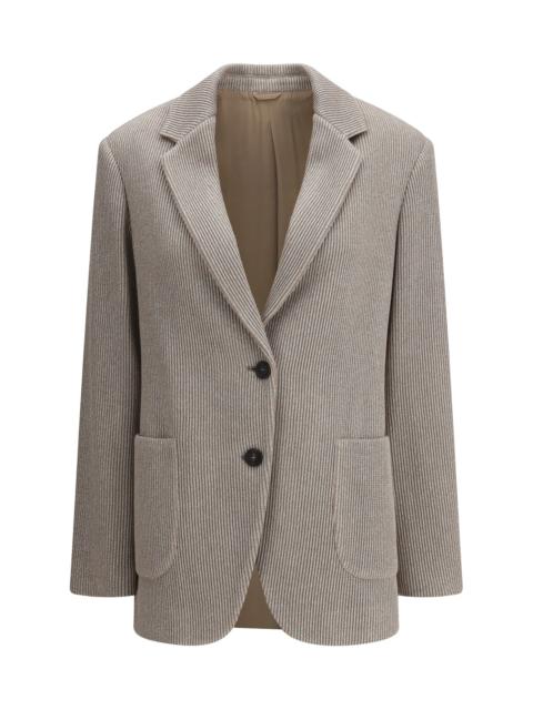 Brunello Cucinelli Brunello Cucinelli Women Ribbed Deisgn Lurex Jacket