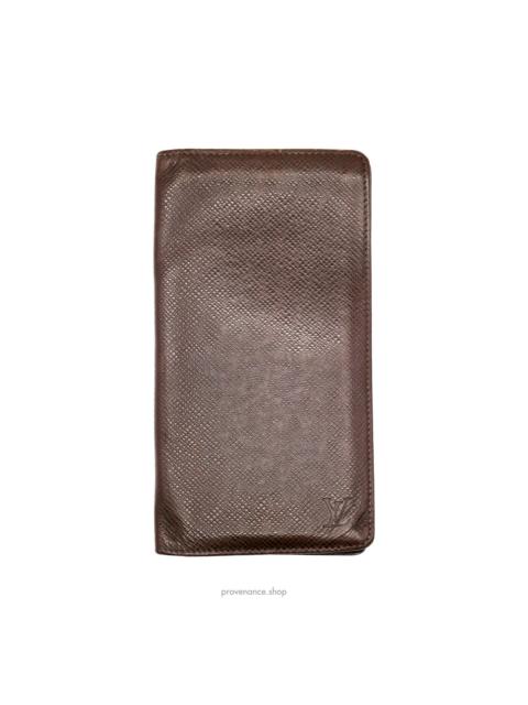Louis Vuitton Louis Vuitton Brazza Long Wallet - Grizzli Taiga Leather