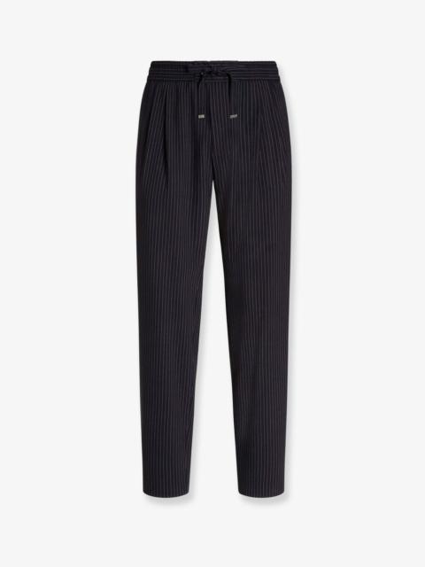 Dolce & Gabbana Dolce & Gabbana Men Pinstriped Wool Jogging Trousers
