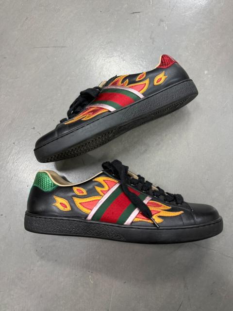 GUCCI Gucci Black Flame Ace Sneakers