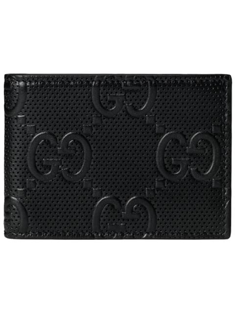 GUCCI Gucci GG Embossed Bi-fold Wallet Black