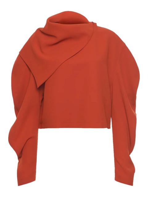 A.W.A.K.E. MODE DRAPED COLLAR TOP
