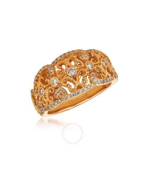 Other Designers Le Vian Ladies Le vian Deco Estate Ring set in 14K Strawberry Gold