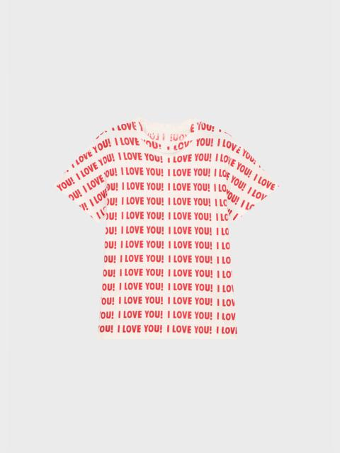 VISCOSE SWEATER WITH I LOVE YOU! PRINT