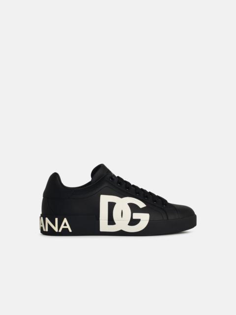 Dolce & Gabbana PORTOFINO BLACK LEATHER SNEAKERS