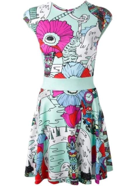 Other Designers Poppies Print Mint Dress