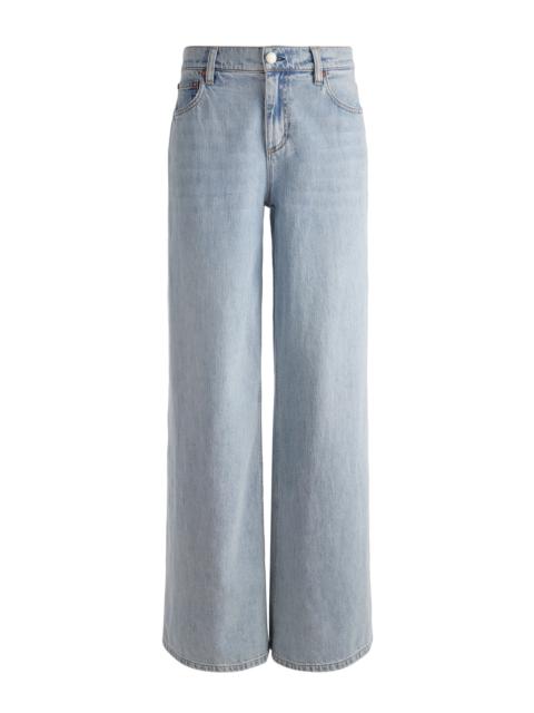 Alice + Olivia HARPER MID RISE SUPER BAGGY JEAN