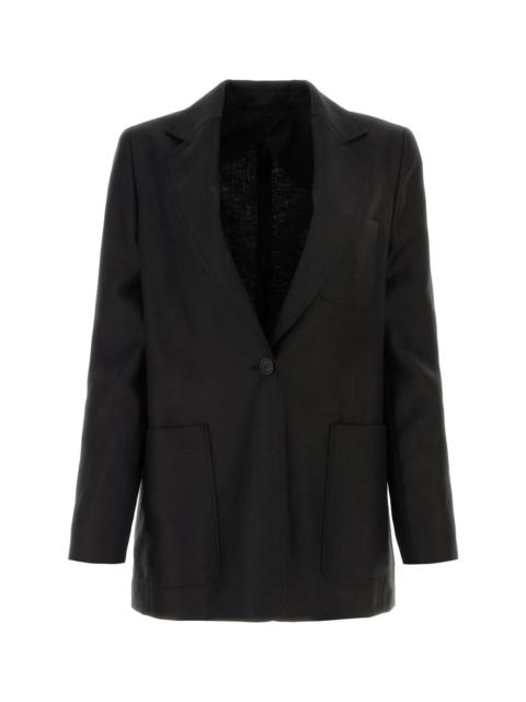 Max Mara Black Linen Boemia Blazer