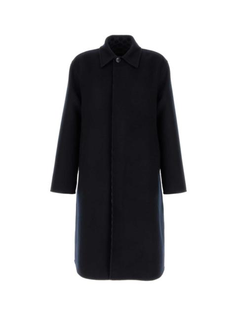 GUCCI Gucci Men Navy Blue Wool Blend Coat