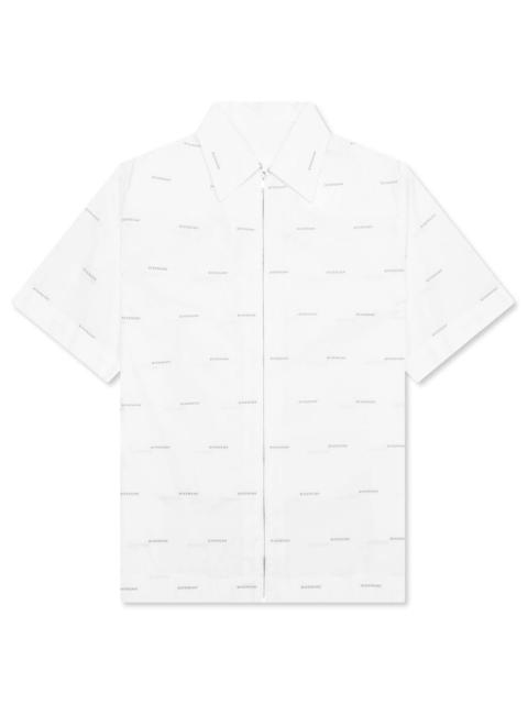 Givenchy ZIPPED BOXY FIT SHIRT - WHITE