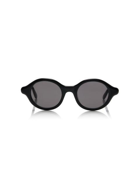 Loewe Epsilon Slim Round-Frame Acetate Sunglasses grey