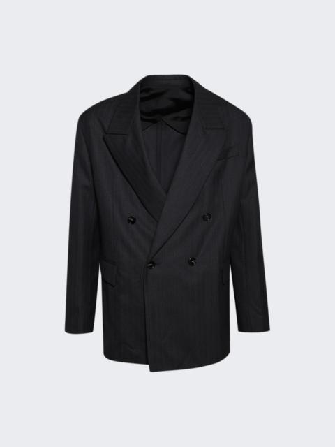 Bottega Veneta Double Breasted Jacket Black An Dark Blue