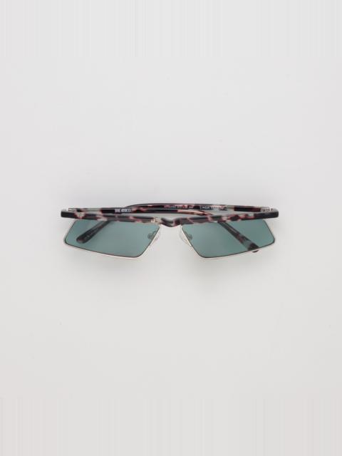 LINDA FARROW Aria Cat Eye Sunglasses in Silver