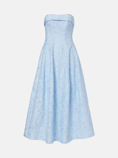 SIMKHAI Valeria embroidered midi dress