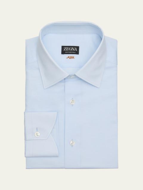 Men's Centoventimila Cotton and Linen Dress Shirt