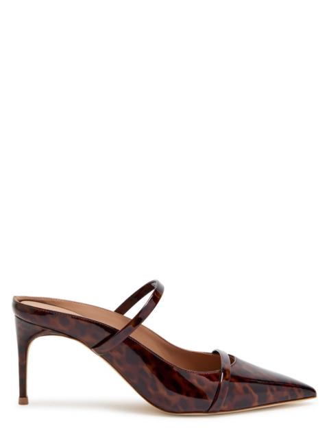 MALONE SOULIERS Malone Souliers Aurora 70 Leopard-print Patent Leather Mules