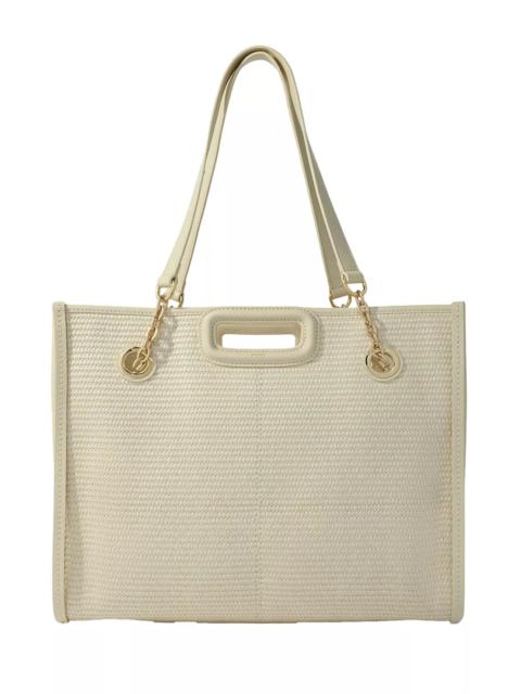 maje Raffia Effect Tote Bag