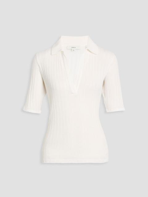 Other Designers Ribbed cotton polo shirt