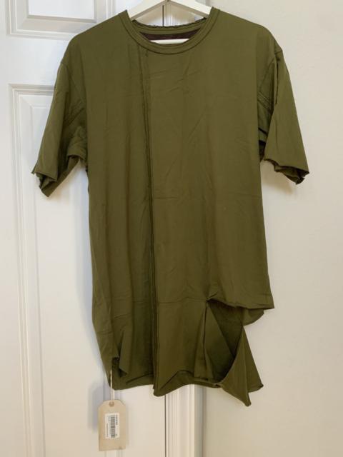 Ziggy Chen Cotton slit hem shirt size 50 green