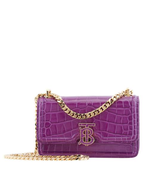 Burberry Mini TB-Plaque Leather Crossbody Bag