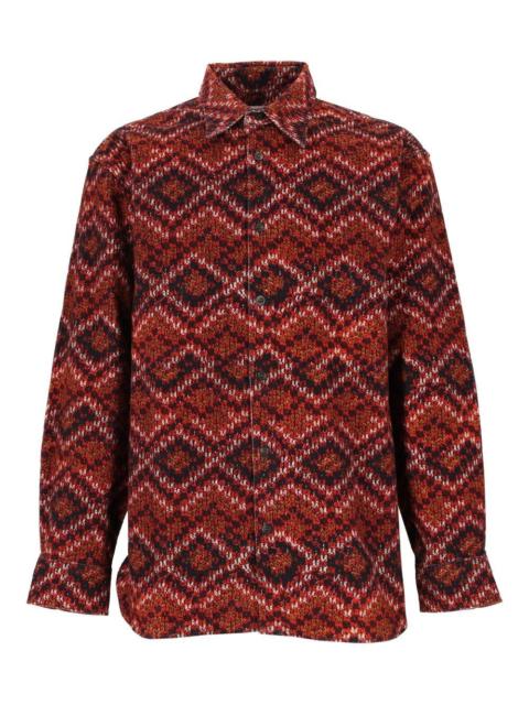 Dries Van Noten Dries Van Noten Men Printed Velvet Shirt
