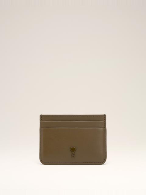 AMI Paris GREEN SMOOTH LEATHER AMI DE COEUR CARD HOLDER