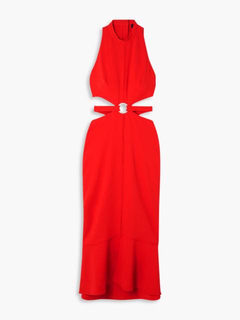 Proenza Schouler Embellished cutout stretch-cady midi dress